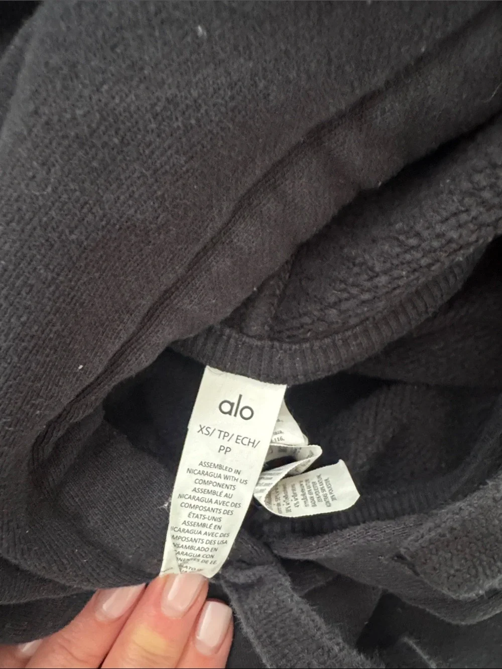 2 piece ALO Yoga Black Hoodie and Sweatpants Set